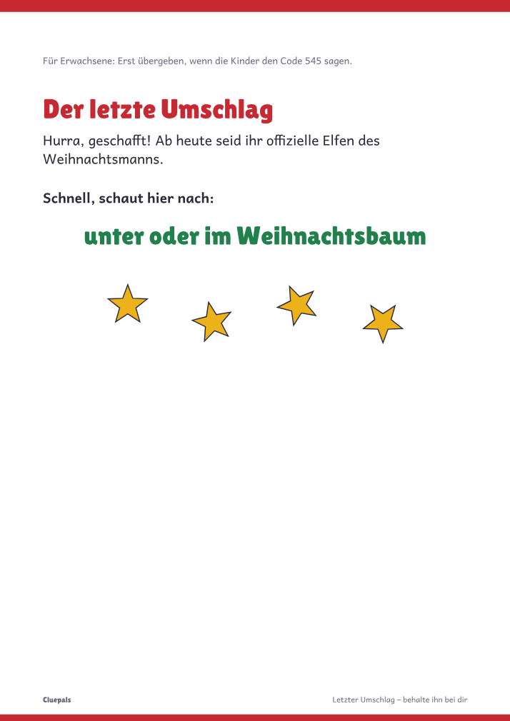 Der letzte Umschlag